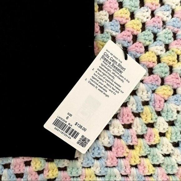 Lululemon City Calm Cashmere Knit Polo Sweater Black Blouse - Picture 6 of 6